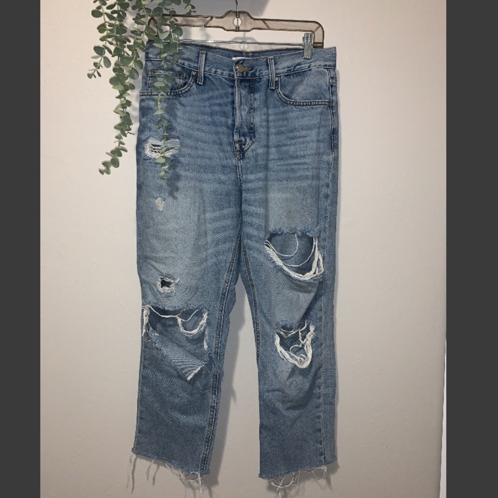 Distressed Mom Jeans